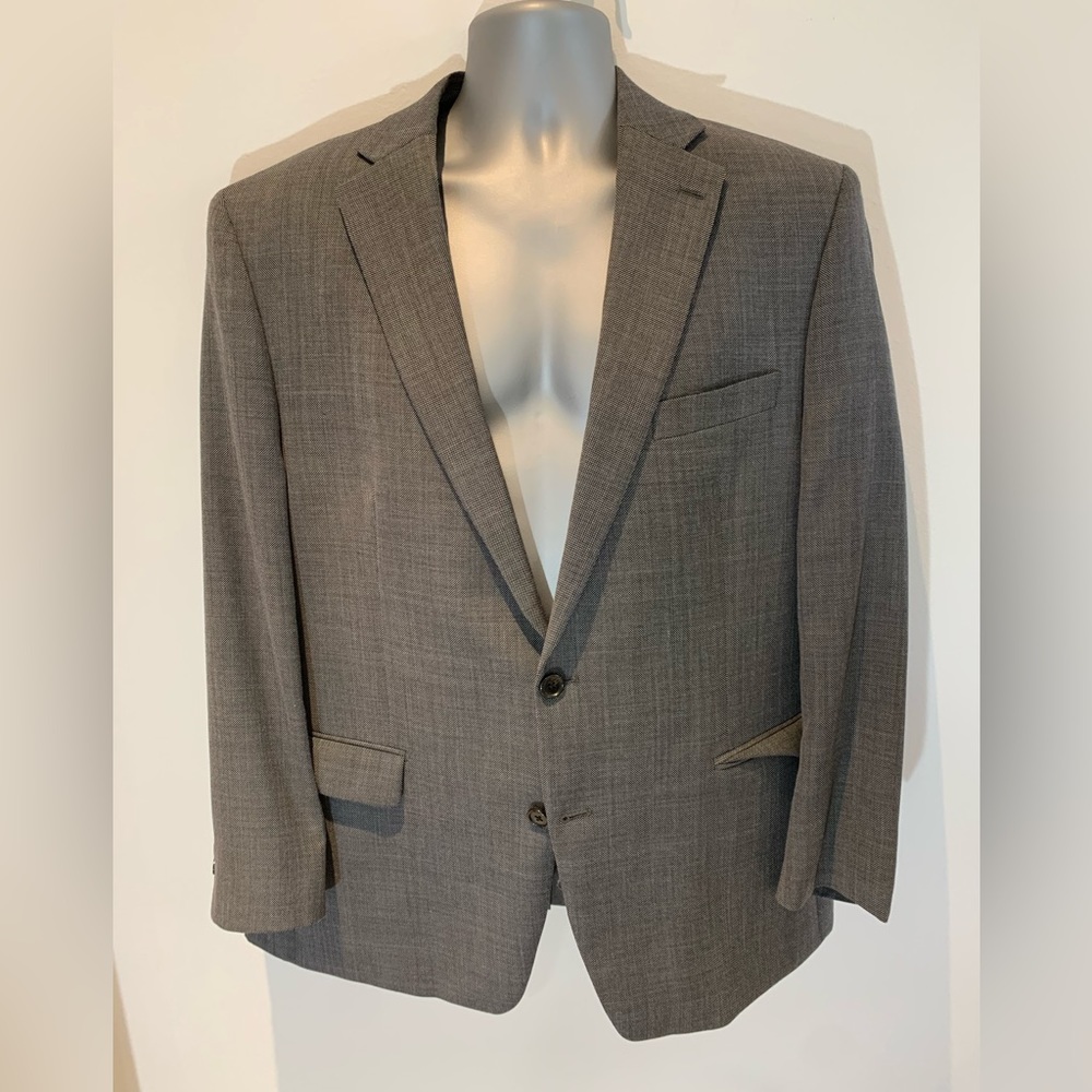 44R Lauren Ralph Lauren suit jacket‎ grey wool china 2 button